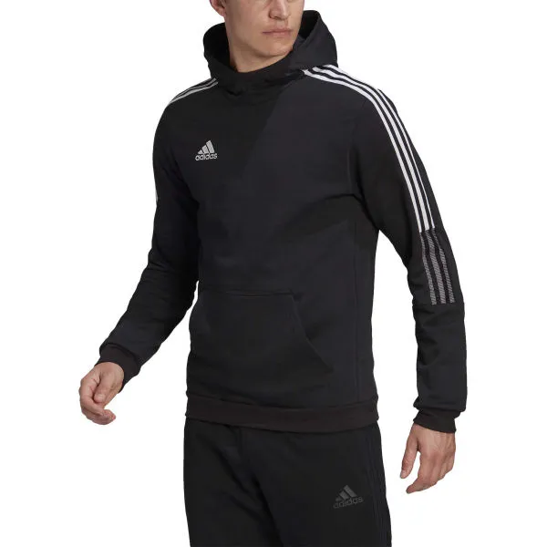 adidas TIRO21 SWEAT HOODY Pánska mikina, čierna, veľkosť