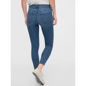 GAP Modré dámské džíny mid rise universal legging jeans