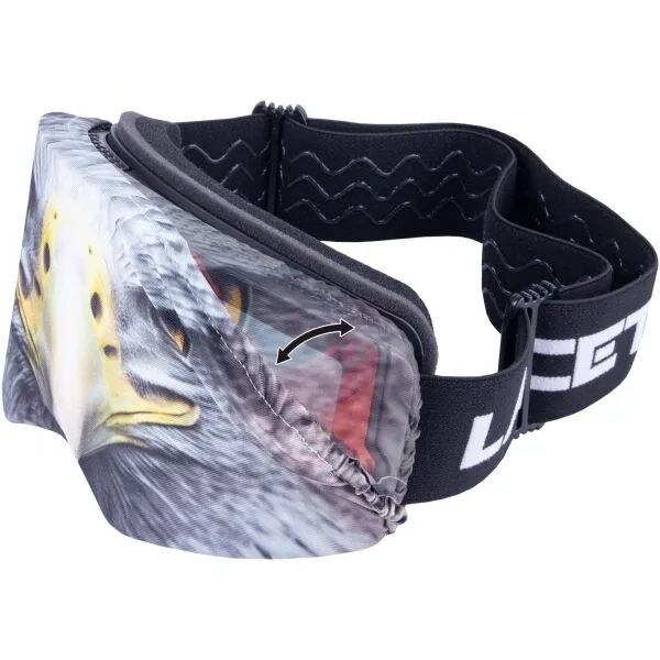 Laceto SKI GOGGLES COVER EAGLE Textilný obal na lyžiarske okuliare, mix, veľkosť