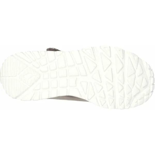 Skechers UNO LITE Dievčenská voľnočasová obuv, strieborná, veľkosť