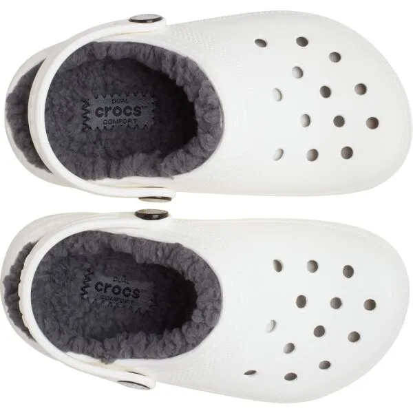 Crocs CLASSIC LINED CLOG K Unisex nazúvacia obuv, biela, veľkosť 32/33