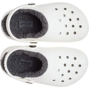 Crocs CLASSIC LINED CLOG K Unisex nazúvacia obuv, biela, veľkosť 32/33