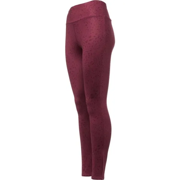 Lotto WORKOUT LEGGING W PRT 2 Dámske fitnes legíny, vínová, veľkosť