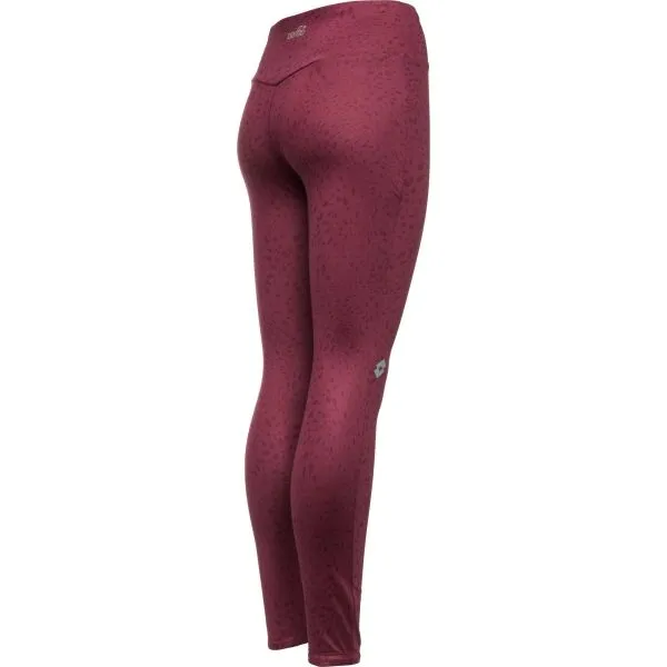 Lotto WORKOUT LEGGING W PRT 2 Dámske fitnes legíny, vínová, veľkosť