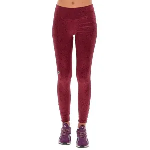 Lotto WORKOUT LEGGING W PRT 2 Dámske fitnes legíny, vínová, veľkosť