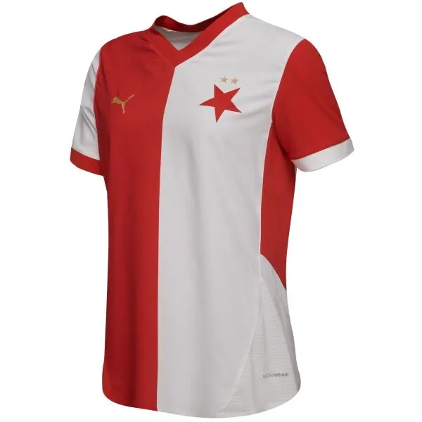 Puma SK SLAVIA INTL HOME JERSEY PROMO W SPONSOR Dámsky futbalový dres, červená, veľkosť
