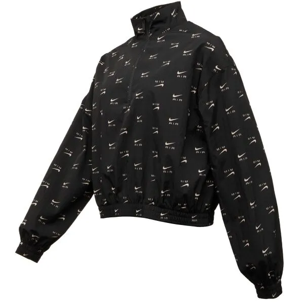 Nike NSW AIR AOP MOD CROP WVN QZ Dámska bunda, čierna, veľkosť