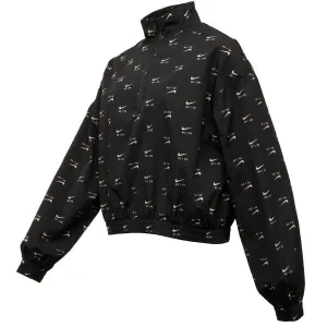 Nike NSW AIR AOP MOD CROP WVN QZ Dámska bunda, čierna, veľkosť