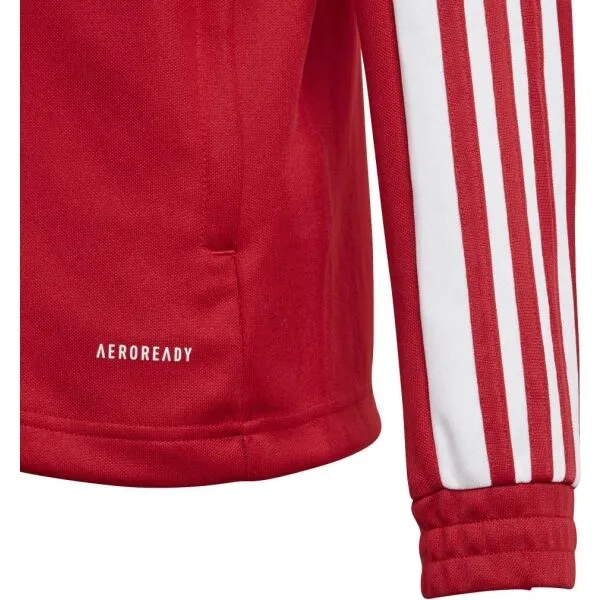 adidas SQ21 TR JKT Y Chlapčenská futbalová mikina, červená, veľkosť