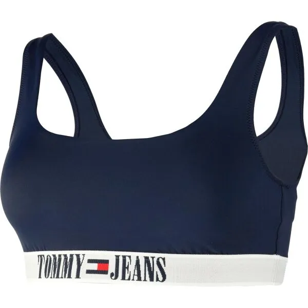 Tommy Hilfiger TJ ARCHIVE-BRALETTE Dámsky vrchný diel plaviek, tmavo modrá, veľkosť