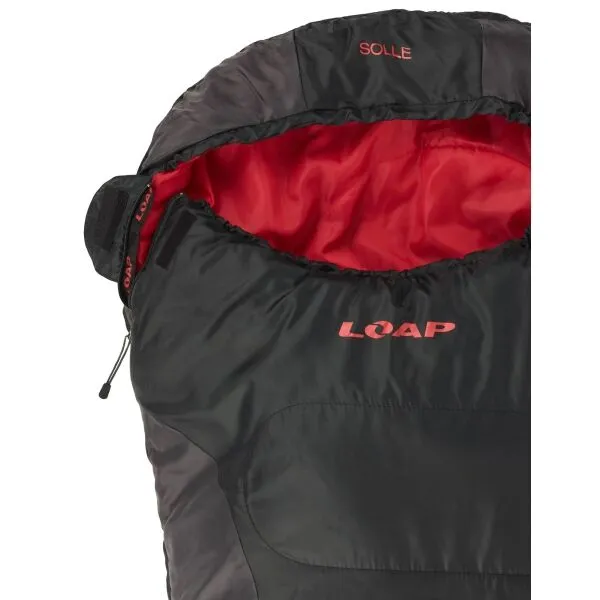 LOAP SOLLE Spací vak, čierna, veľkosť 220 cm - pravý zips