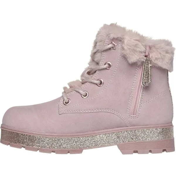 Skechers STREET GLITZ Dievčenská zimná obuv, ružová, veľkosť