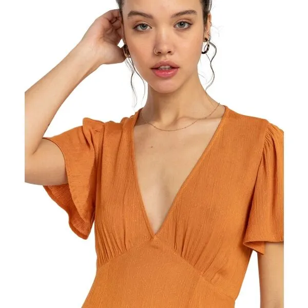Billabong JET SET Dámske midi šaty, oranžová, veľkosť