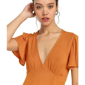 Billabong JET SET Dámske midi šaty, oranžová, veľkosť
