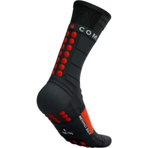 Ponožky na behanie Compressport Pro Racing Socks Winter Run - black/high risk red