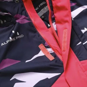 ALPINE PRO LARQO Detská lyžiarska súprava, tmavo modrá, veľkosť