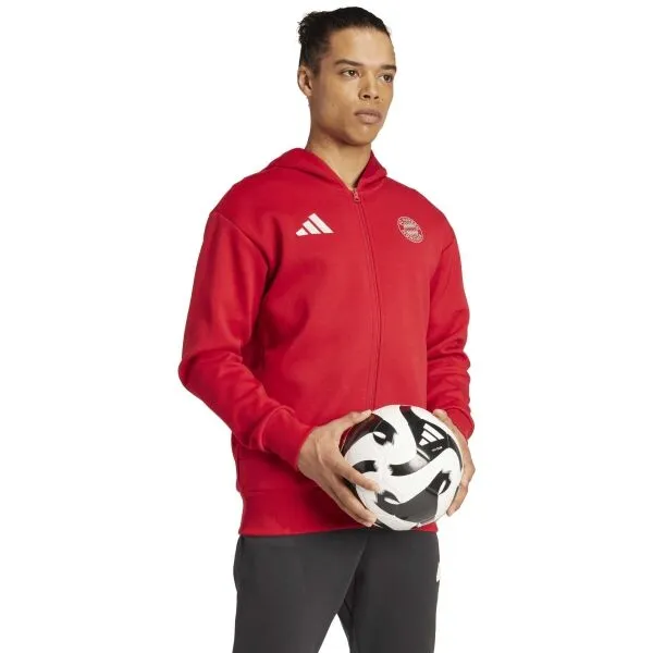 adidas FC BAYERN ANTHEM Pánska mikina, červená, veľkosť
