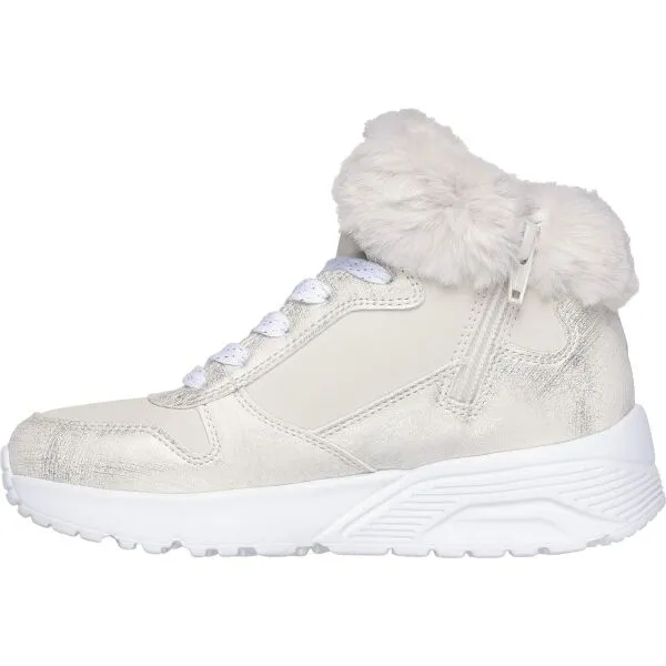 Skechers UNO LITE - COMFURT COLLAR Dievčenská zimná obuv, béžová, veľkosť