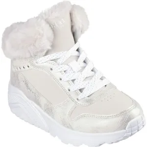 Skechers UNO LITE - COMFURT COLLAR Dievčenská zimná obuv, béžová, veľkosť