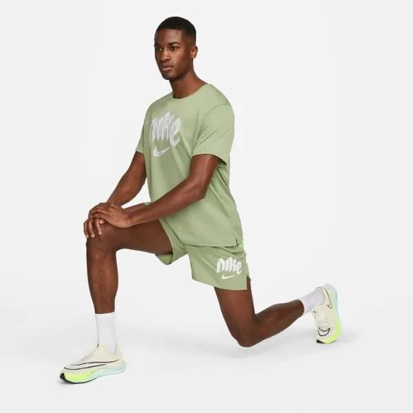 Nike DF RUN DVN MILER SS Pánske tričko, svetlo zelená, veľkosť