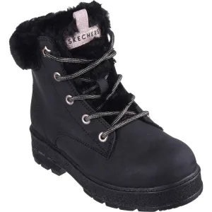 Skechers STREET GLITZ Dievčenská zimná obuv, čierna, veľkosť