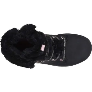Skechers STREET GLITZ Dievčenská zimná obuv, čierna, veľkosť