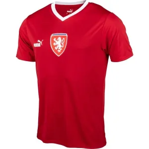 Puma FACR HOME JERSEY FAN Pánske futbalové tričko, červená, veľkosť