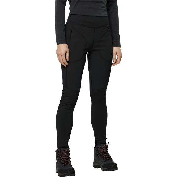 Jack Wolfskin SALMASER TIGHTS W Dámske outdoorové nohavice, čierna, veľkosť