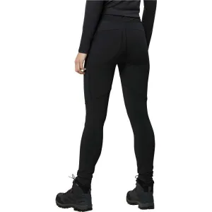 Jack Wolfskin SALMASER TIGHTS W Dámske outdoorové nohavice, čierna, veľkosť