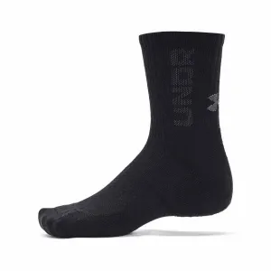 Under Armour 3-MAKER MID-CREW 3PK Unisex ponožky, čierna, veľkosť
