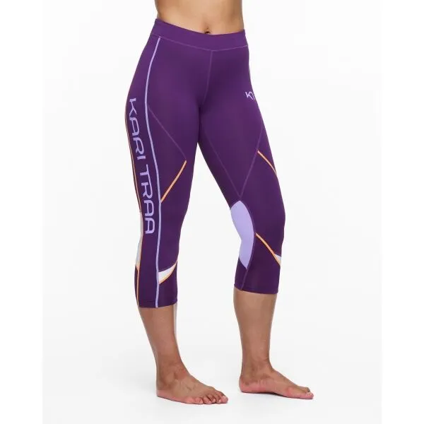 KARI TRAA LOUISE 3/4 TIGHTS Dámske športové legíny, fialová, veľkosť