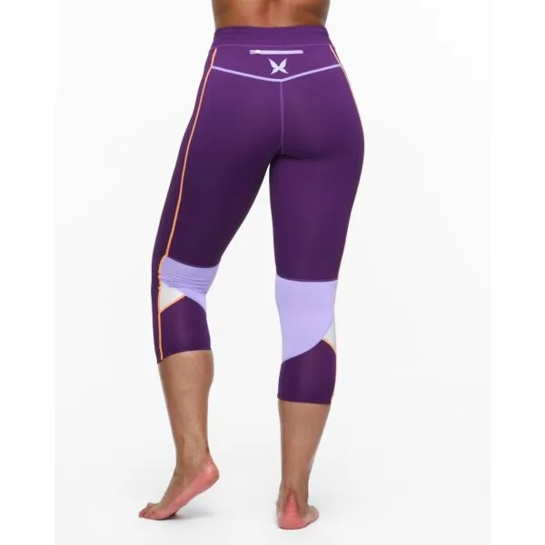 KARI TRAA LOUISE 3/4 TIGHTS Dámske športové legíny, fialová, veľkosť