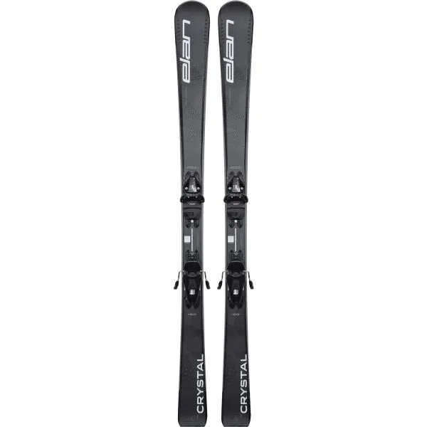 Elan CRYSTAL BLACK LS + EL9.0 GW Dámske zjazdové lyže, čierna, veľkosť