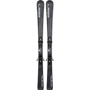 Elan CRYSTAL BLACK LS + EL9.0 GW Dámske zjazdové lyže, čierna, veľkosť