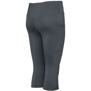 Lotto RUNNING III LEGGINGS Dámske 3/4  legíny, tmavo sivá, veľkosť
