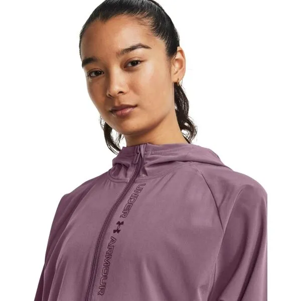 Under Armour WOVEN FZ JACKET Dámska bunda, fialová, veľkosť L