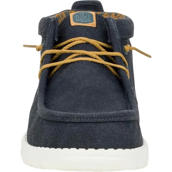 HEY DUDE WALLY MID WAXED CANVAS Pánska voľnočasová obuv, tmavo modrá, veľkosť
