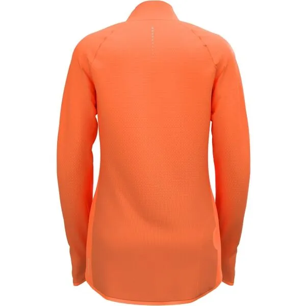 Odlo W ZEROWEIGHT MID LAYER 1/2 ZIP Dámska mikina, oranžová, veľkosť