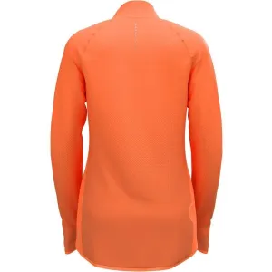 Odlo W ZEROWEIGHT MID LAYER 1/2 ZIP Dámska mikina, oranžová, veľkosť