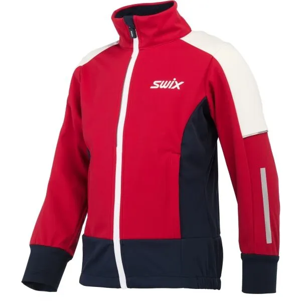 Swix DYNAMIC Detská bunda na bežky, červená, veľkosť