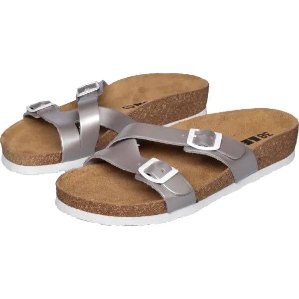 LEONS SUMMER Dámske šľapky, strieborná, veľkosť