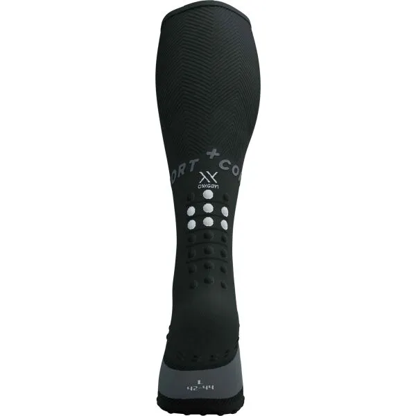 Compressport FULL SOCKS OXYGEN Kompresné lyžiarske podkolienky, čierna, veľkosť
