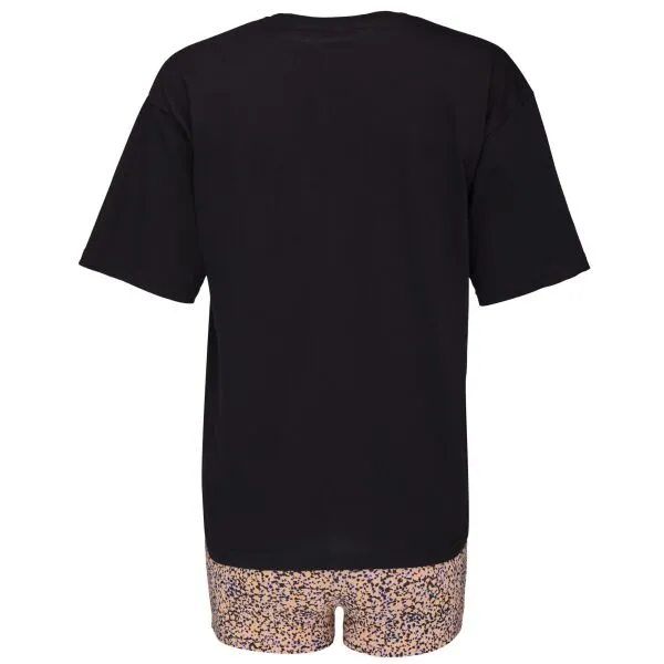 Fila SET T-SHIRT SHORT SLEEVE IN JERSEY AND SHORT LEGGINGS Dámske pyžamo, čierna, veľkosť