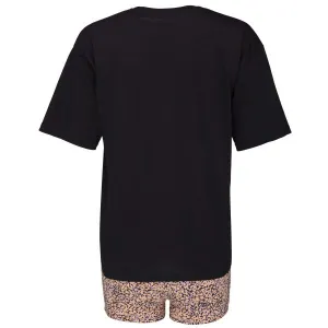 Fila SET T-SHIRT SHORT SLEEVE IN JERSEY AND SHORT LEGGINGS Dámske pyžamo, čierna, veľkosť