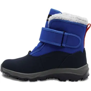 Jack Wolfskin VOJO SHELL TEXAPORE MID VC K Detská zimná obuv, tmavo modrá, veľkosť