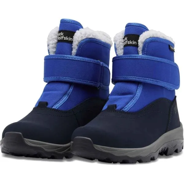 Jack Wolfskin VOJO SHELL TEXAPORE MID VC K Detská zimná obuv, tmavo modrá, veľkosť