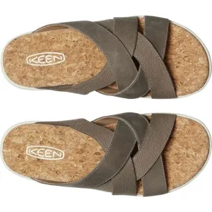 Keen ELLE MIXED SLIDE W Dámske šľapky, hnedá, veľkosť 38