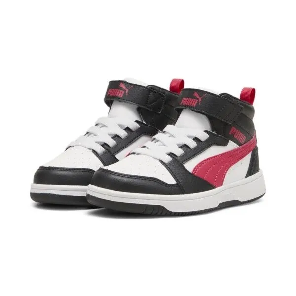 Puma REBOUND V6 MID AC+ PS Detská vychádzková obuv, biela, veľkosť 28