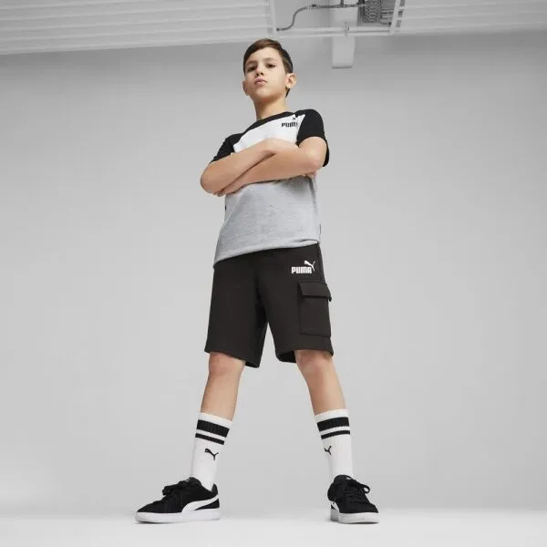 Puma ESSENTIALS CARGO SHORTS Detské šortky, čierna, veľkosť