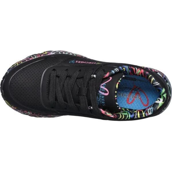 Skechers UNO LITE - LOVELY LUV Detská voľnočasová obuv, čierna, veľkosť